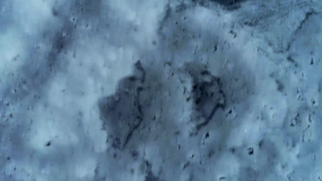 Spring Ice Drift on the River on a Cloudy Day - Drone Collection