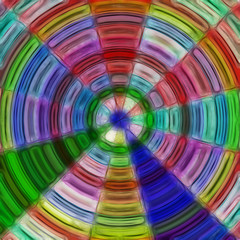 abstract colorful circle segments