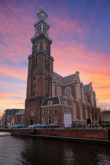 View on the Westerkerk in Amsterdam the Netherlands