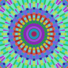 abstract colorful polygonal mandala design