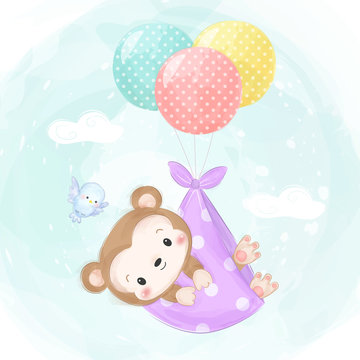 cute animal illustration, animal clipart, baby shower decoration, woodland illustration © ariosbeth