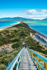 Naklejka premium Where the two oceans meat The Neck Tasmania Australia