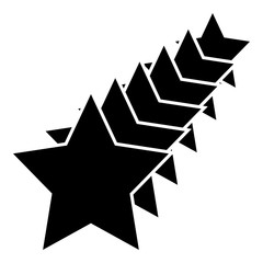 Six stars Star concept icon black color vector illustration flat style image