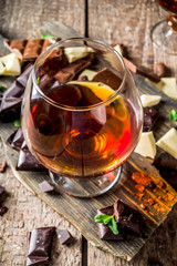 Glass of brandy, whiskey or cognac