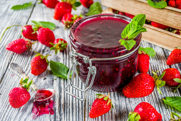 Homemade strawberry jam