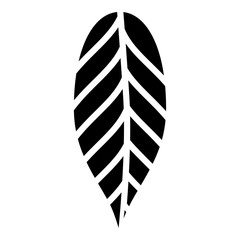 Leaf cacao bob icon black color vector illustration flat style image