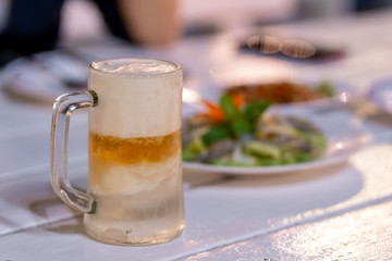 Drinking beer with friends