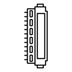 Toner cartridge icon. Outline toner cartridge vector icon for web design isolated on white background - obrazy, fototapety, plakaty
