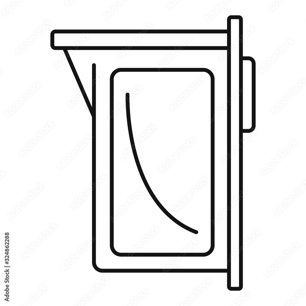 Poster print cartridge icon. outline print cartridge vector icon for web design isolated on white backgroun