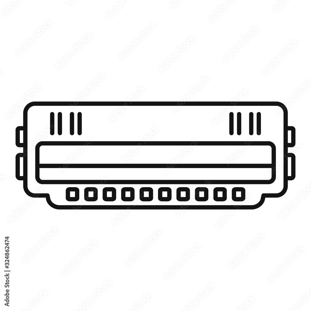Poster cartridge roll icon. outline cartridge roll vector icon for web design isolated on white background
