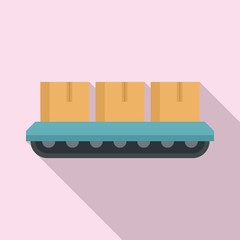 Warehouse parcel line icon. Flat illustration of warehouse parcel line vector icon for web design