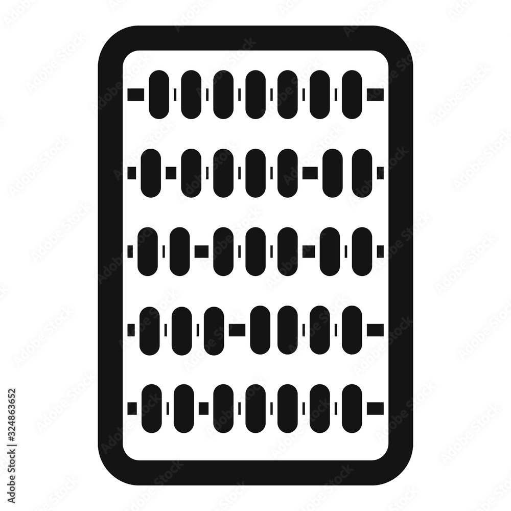 Aufkleber abacus icon. simple illustration of abacus vector icon for web design isolated on white background