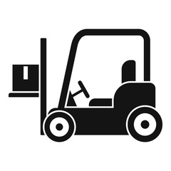 Forklift icon. Simple illustration of forklift vector icon for web design isolated on white background