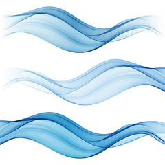 Abstract blue wave Set wave abstract background