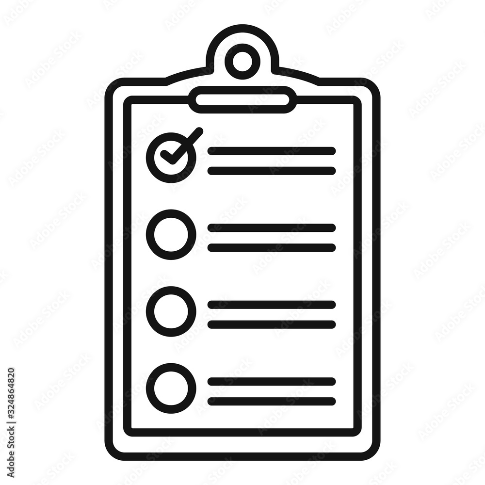 Poster inventory checkboard icon. outline inventory checkboard vector icon for web design isolated on white