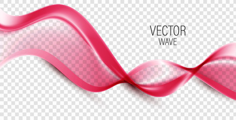 Abstract red wave. Softness smooth dynamic illustration