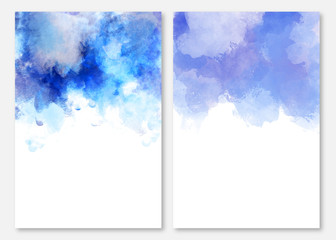 Abstract colorful watercolour background with copy space for your text