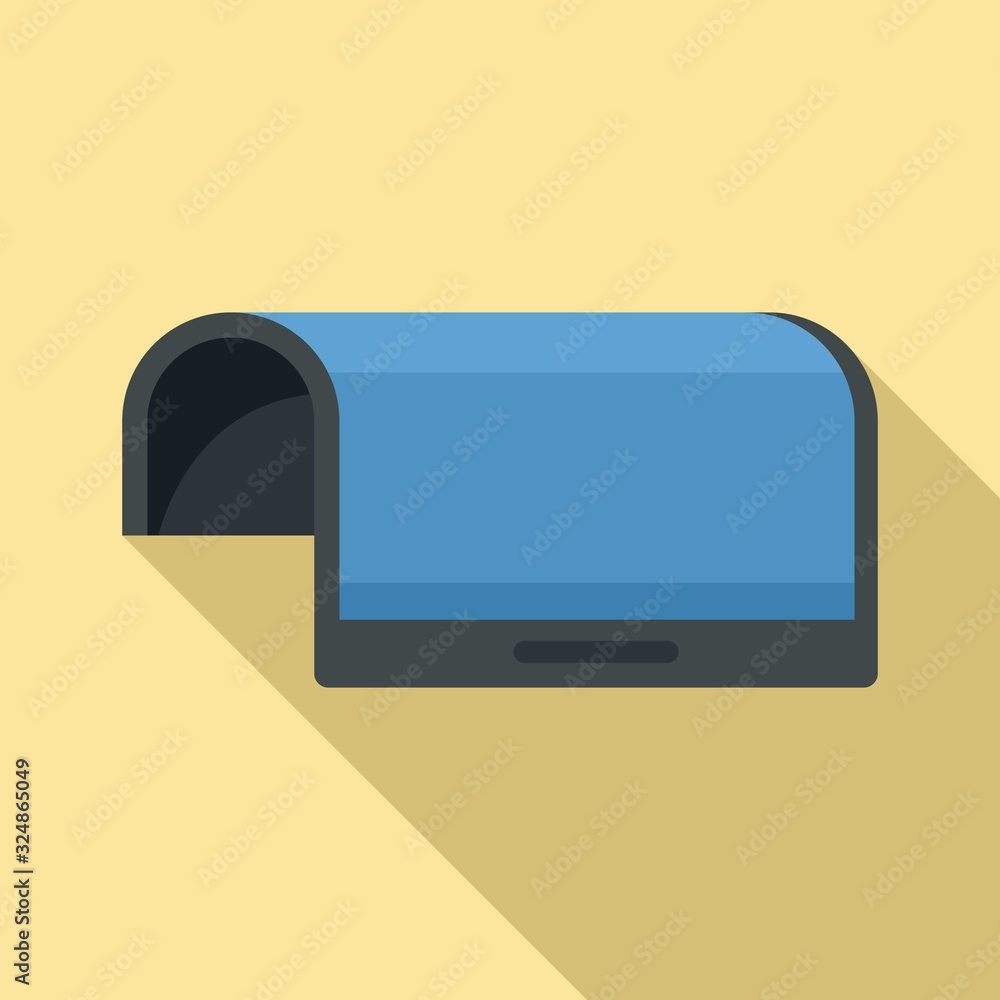 Aufkleber flexible display device icon. flat illustration of flexible display device vector icon for web desig