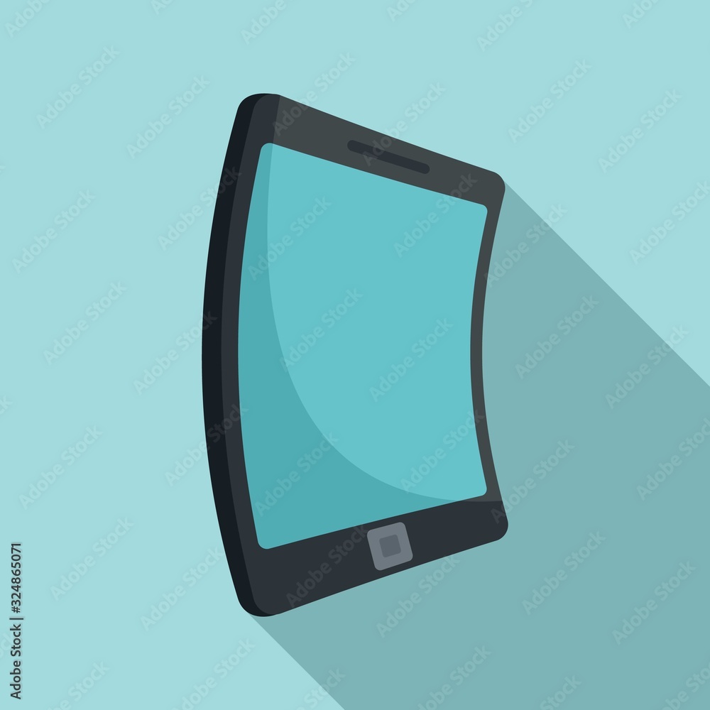 Aufkleber electronic flexible display icon. flat illustration of electronic flexible display vector icon for w