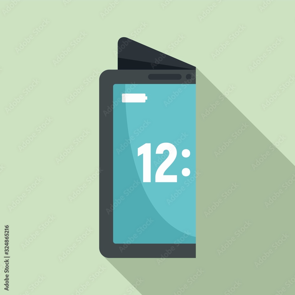 Poster creative flexible display icon. flat illustration of creative flexible display vector icon for web d