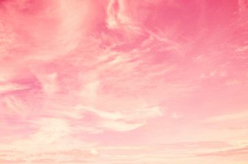 Pink sky with blurred patterned background