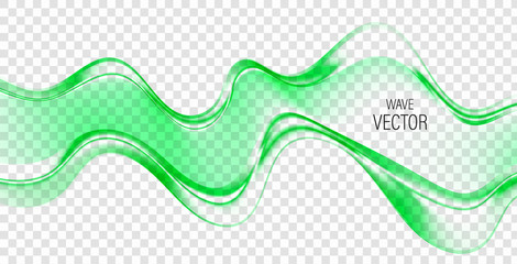 Fototapeta premium Vector smooth green wave background Vector green wave
