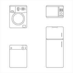 Household Appliances icon. White Goods. Vector illustration.