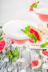  Cold citrus martini cocktail. Aperol spritz