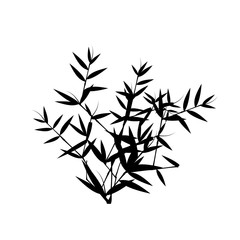 Naklejka premium Seamless pattern in black and white of the bamboo, Vector illustration of bamboo, design of Chinese and Japanese trees, Monochrome trees wallpaper for cards and web.