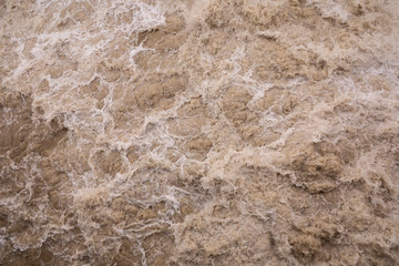 rough sea water from above