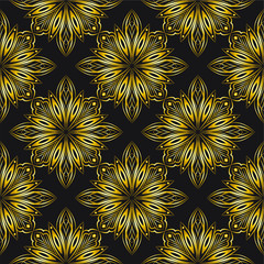 Abstract background ornament illustration. Vector textile print for bed linen, jacket, package design, fabric and fashion concepts. Seamless pattern with flowers