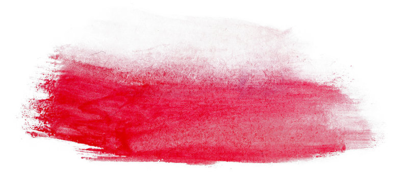 Watercolor red stain element. Watercolor texture on paper photo on a white background isolated