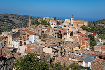 Fototapeta na wymiar Overlooking Collesano Italy (Sicily)
