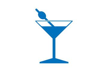 cocktail Icon, wine glass icon Vector illstration