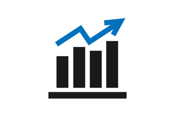 Graph of business Icon vector illustration
