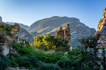 Fototapeta na wymiar A view of Collesano Italy on the island of Sicily