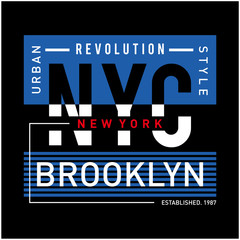 new york city typography design t-shirt vector illustration