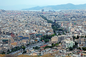 Fototapeta na wymiar aerial view of athens , greece