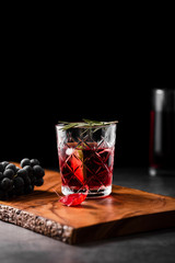 Tasty cocktail drink with copy space