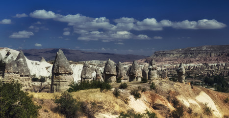 Fototapeta na wymiar Cappadocia mountains of Turkey stones Valley of love