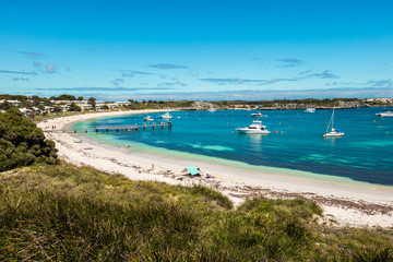 Fototapeta na wymiar Paradise Rottnest Island turqoise water sunshine Australia