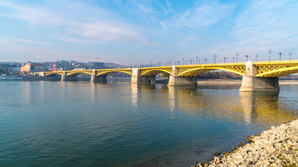 Margaret Bridge in Budapest, connecting Buda and Pest across the Danube river