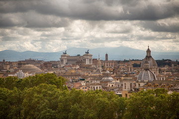 Fototapeta na wymiar Rome view from high point