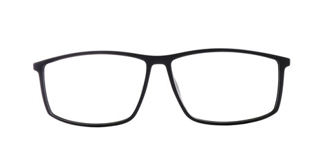 Black eyeglasses isolated on  white background