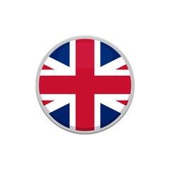 united kingdom flag vector official flag. Button, icon. Isolated vector sign