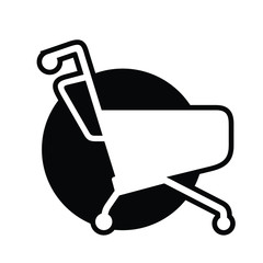 shopping cart illustration, web icon, flat style