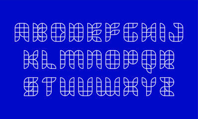 grid line geometric font typeface 