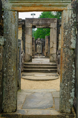 Hatadage Monument, built by Nissanka Malla in Polonnaruwa, Sri Lanka.