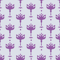 Purple flower motifs pattern background.