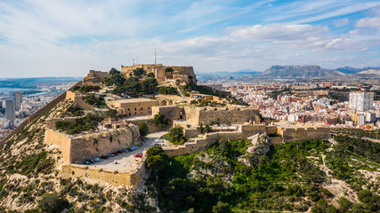 Fototapeta na wymiar Santa Barbara Castle in Alicante